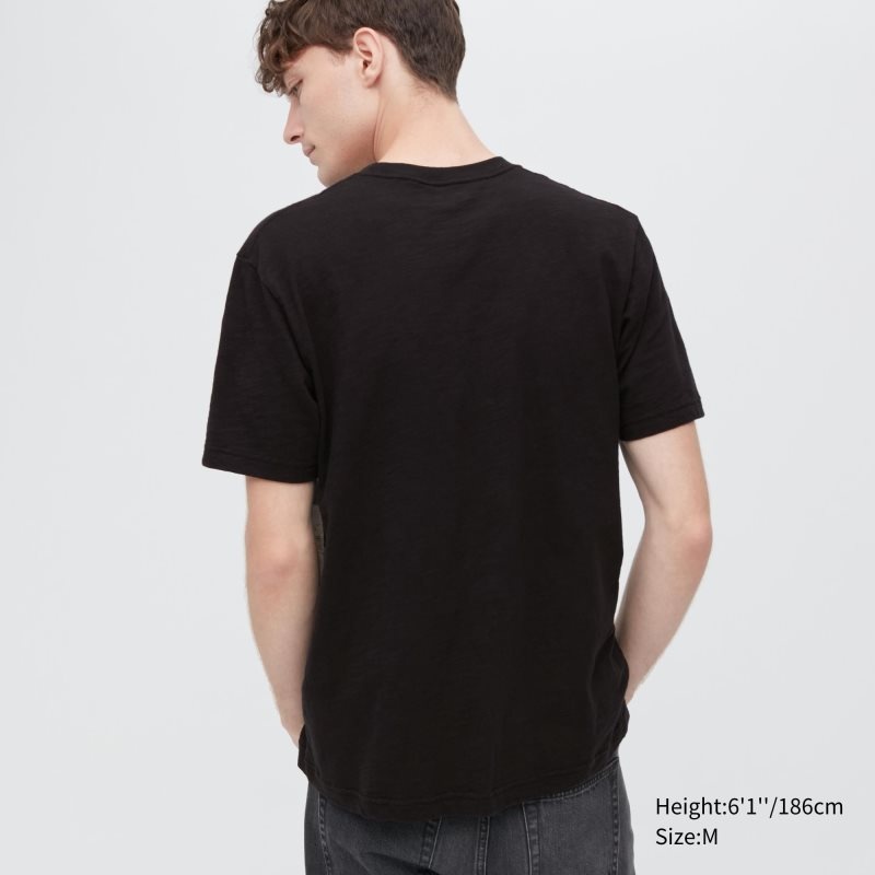 Black Uniqlo Ukiyo-e Ut Short-sleeve Graphic Men T Shirts | 9020668