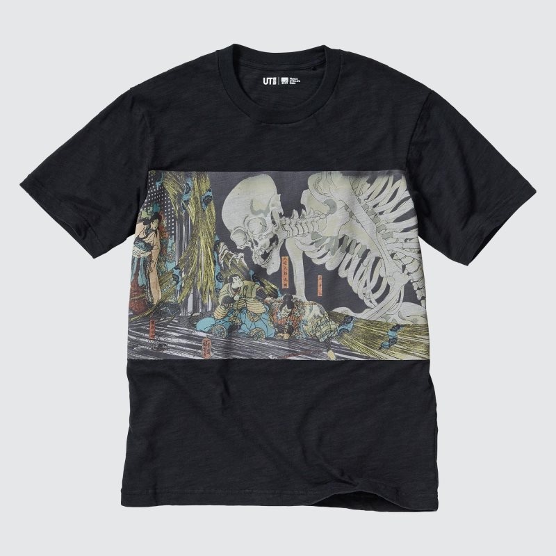 Black Uniqlo Ukiyo-e Ut Short-sleeve Graphic Men T Shirts | 9020668