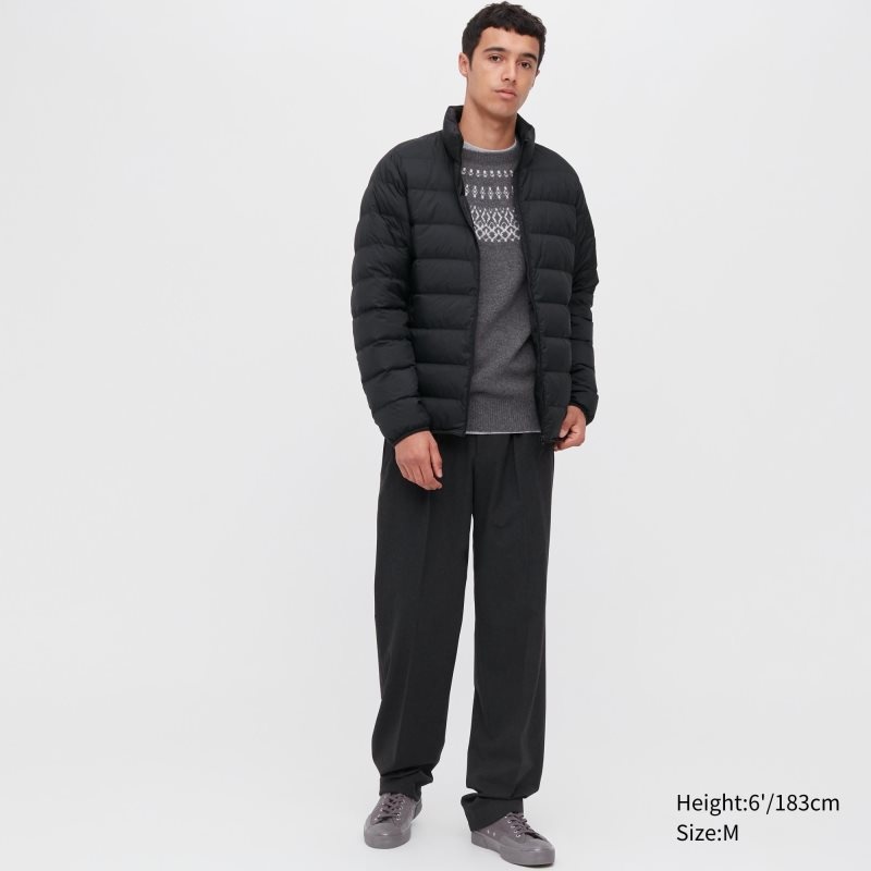 Black Uniqlo Ultra Light Down 3d Cut Narrow Quilt Men Jackets | 2229026