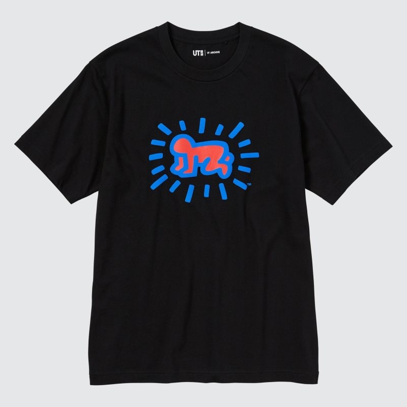 Black Uniqlo Ut Archive Ut Short Sleeve Graphic Keith Haring Men T Shirts | 7273603