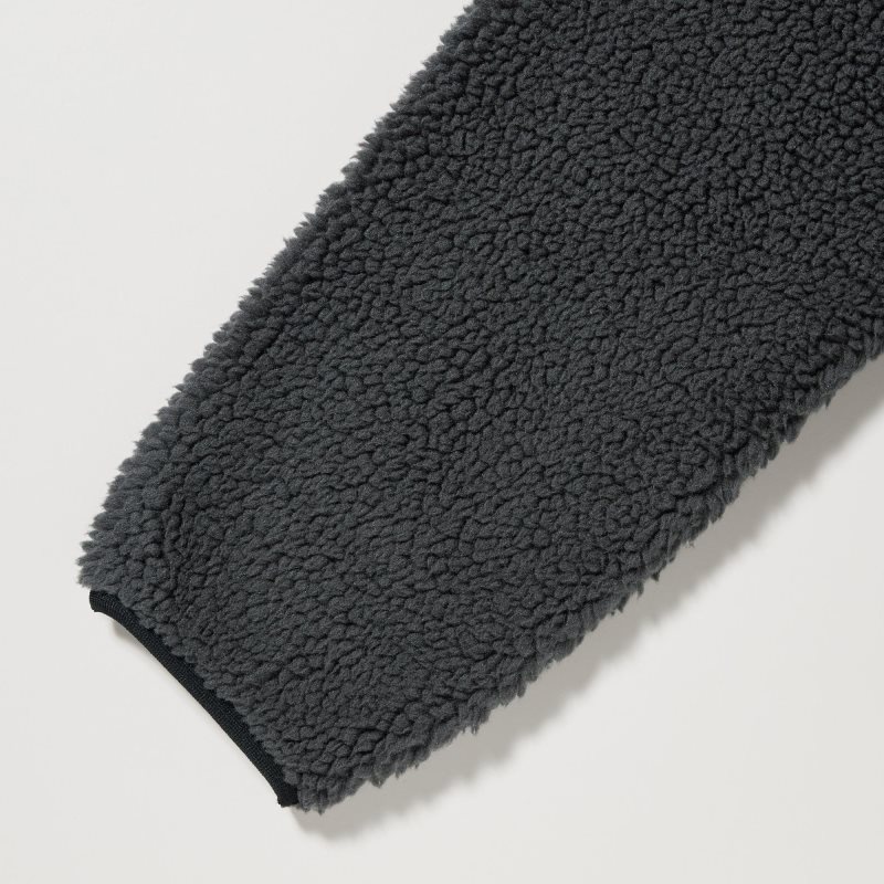 Black Uniqlo Windproof Outer Fleece Men Jackets | 1533668
