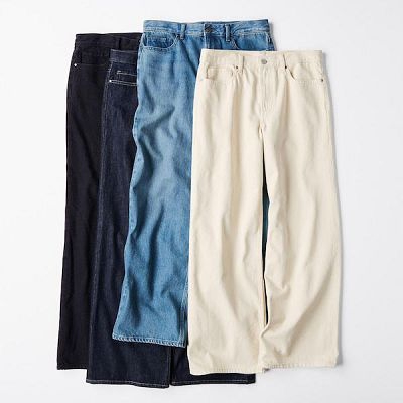 Blue Uniqlo Baggy Women Jeans | 5683228