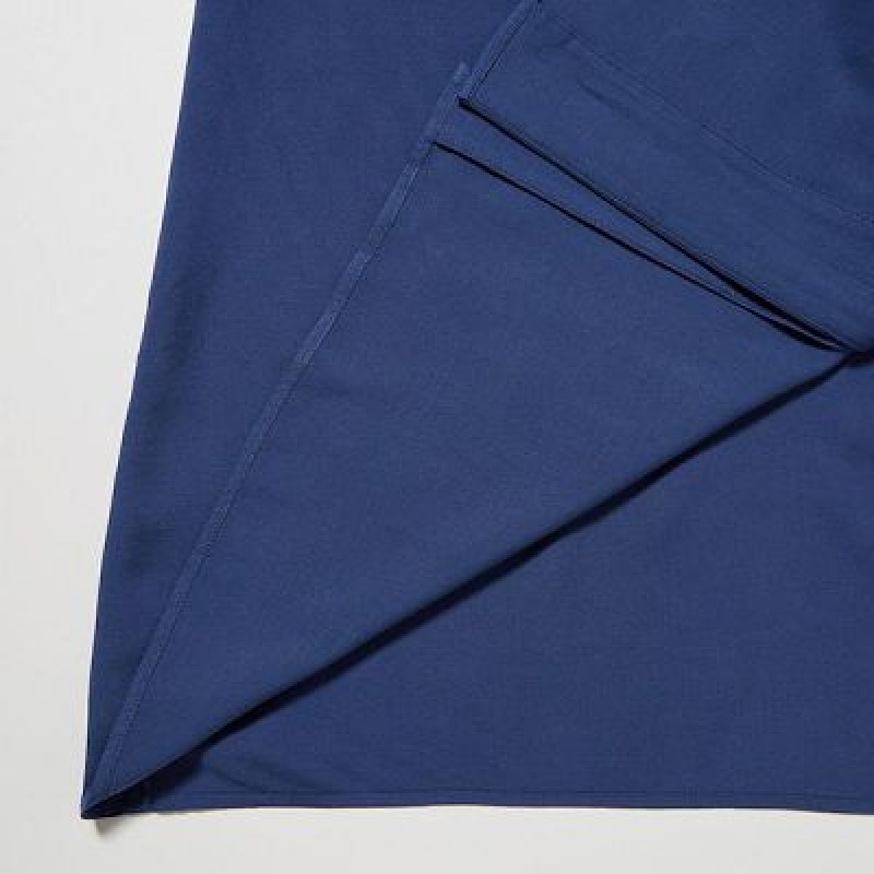 Blue Uniqlo Button Down Camisole Flare Women Dress | 3823623