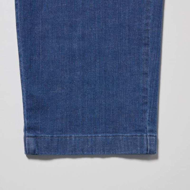 Blue Uniqlo Cotton Denim Relaxed Fit Ankle Length Men Pants | 4270396