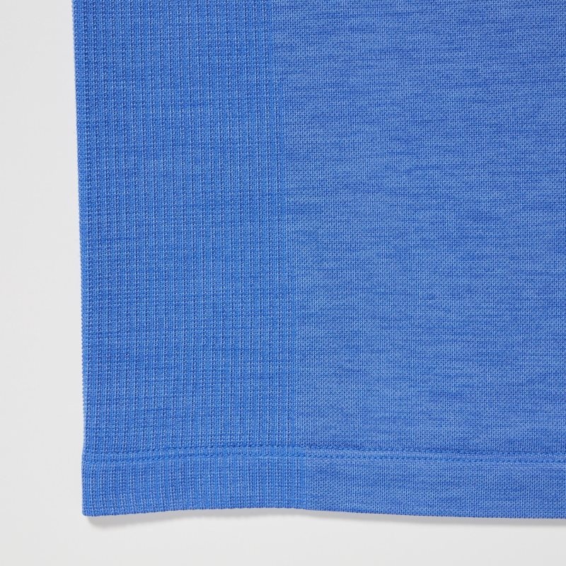 Blue Uniqlo Dry-ex Men Polo Shirts | 7898890