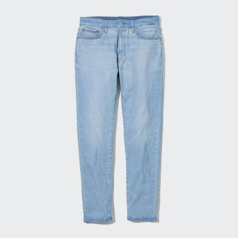Blue Uniqlo Ezy Ultra Stretch Slim Fit Men Jeans | 8850367