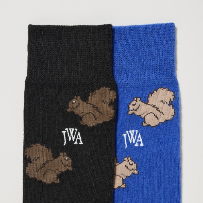 Blue Uniqlo HEATTECH Anti-Odor Women Socks | 9753646