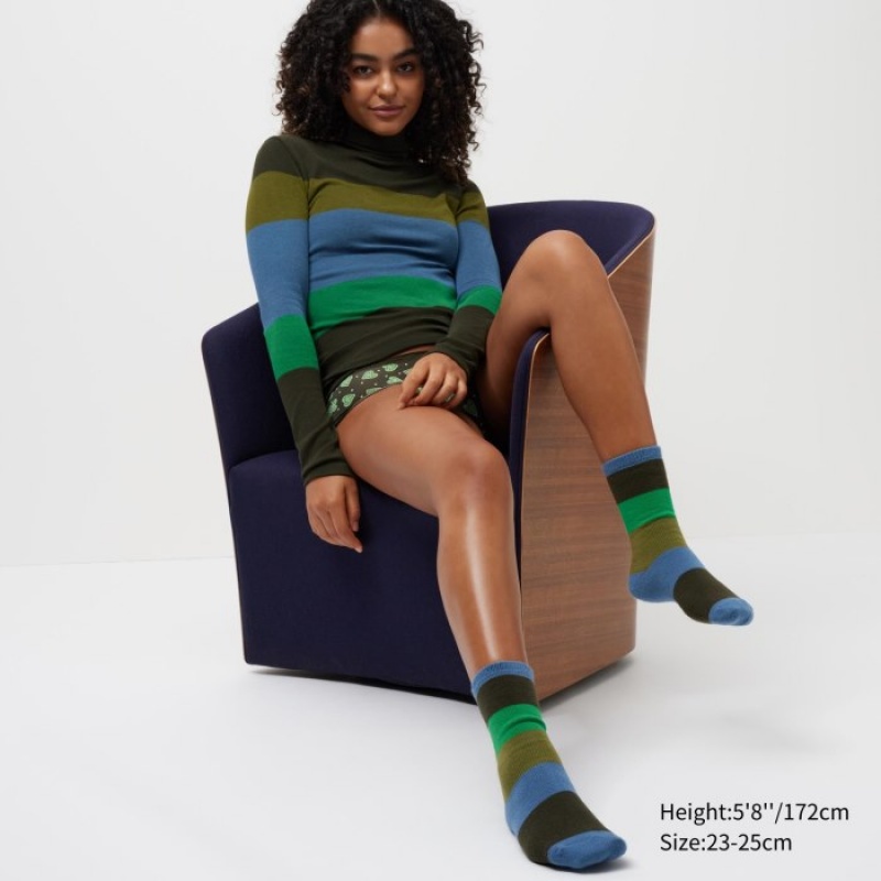 Blue Uniqlo HEATTECH Women Socks | 8359926
