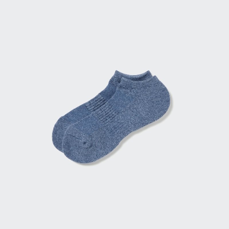Blue Uniqlo Heattech Pile Short Men Socks | 5218559