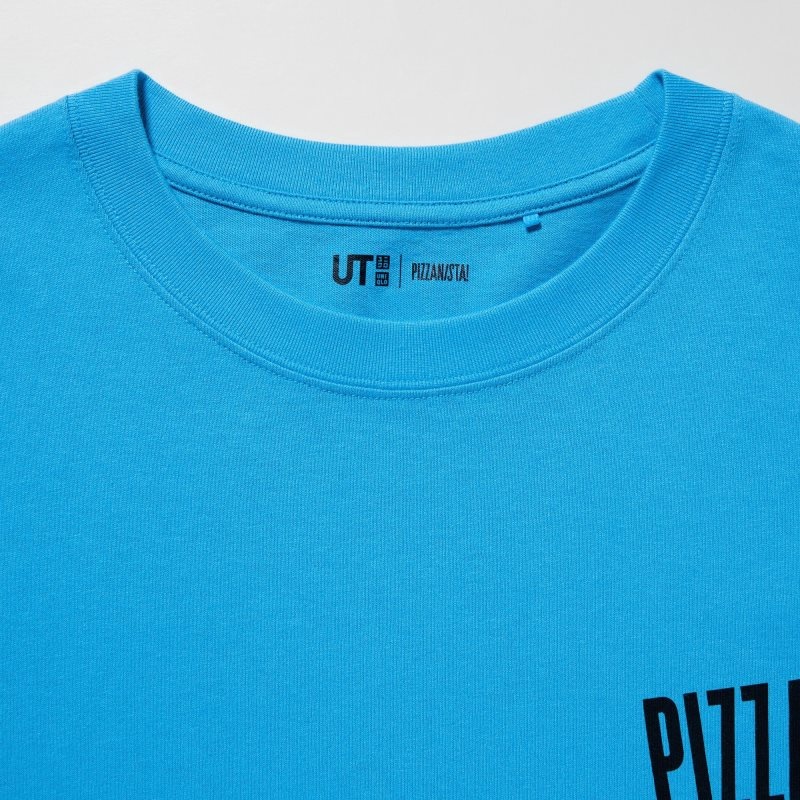 Blue Uniqlo L.A. Eats Ut Oversized Short-sleeve Graphic Pizzanista! Men T Shirts | 9704009
