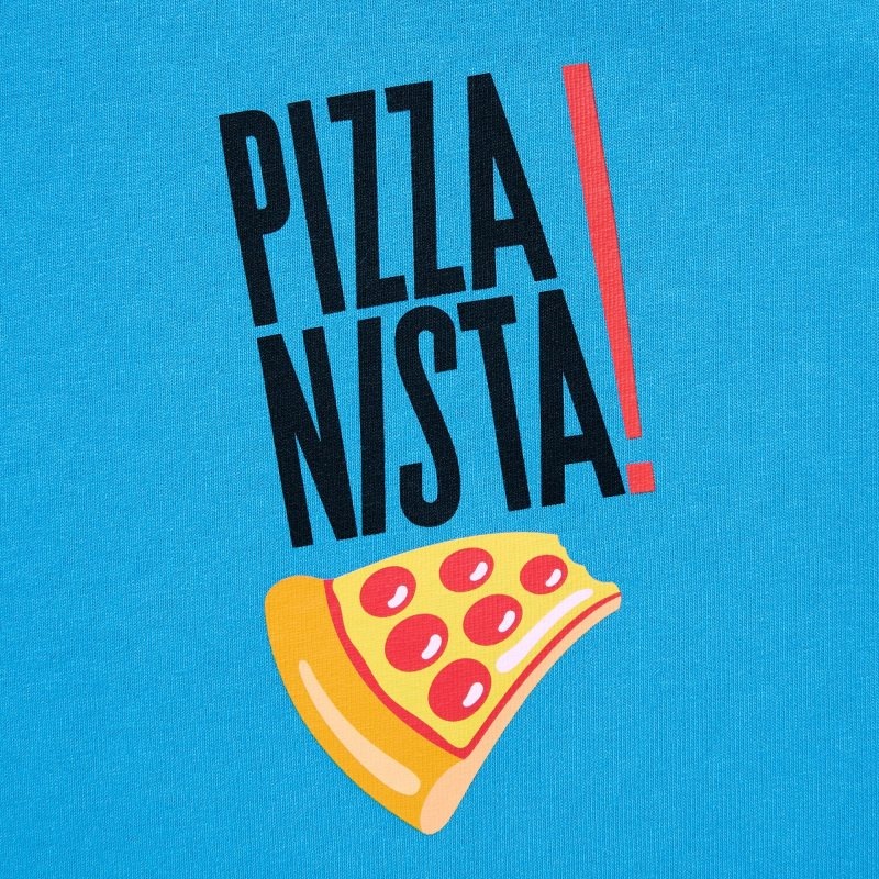 Blue Uniqlo L.A. Eats Ut Oversized Short-sleeve Graphic Pizzanista! Men T Shirts | 9704009