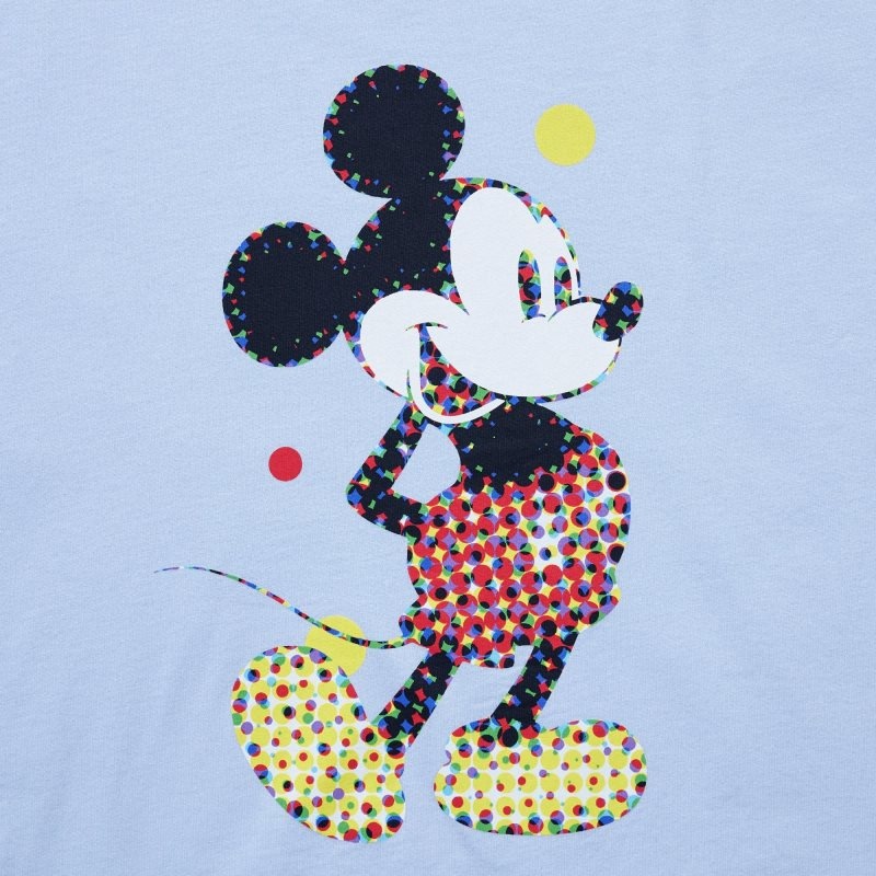 Blue Uniqlo Mickey Stands Ut Short Sleeve Graphic Men T Shirts | 8868212