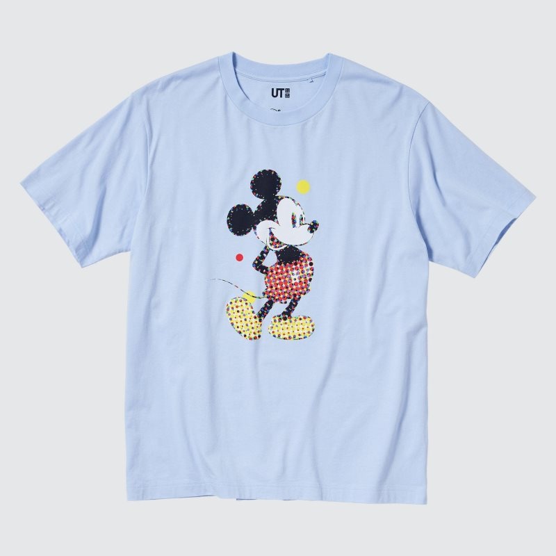 Blue Uniqlo Mickey Stands Ut Short Sleeve Graphic Men T Shirts | 8868212
