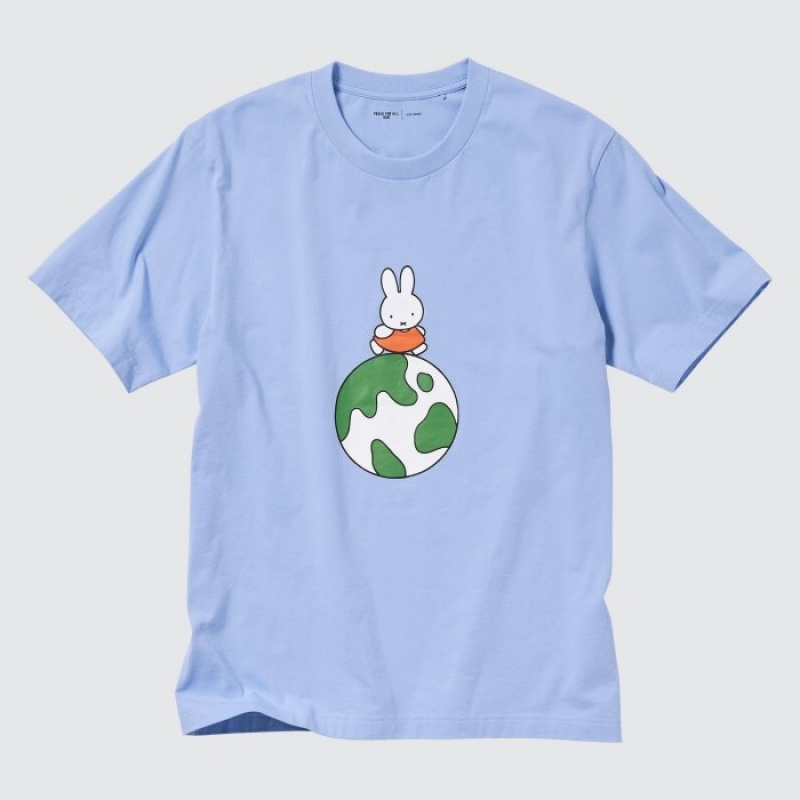 Blue Uniqlo PEACE FOR ALL Short-Sleeve Graphic Dick Bruna Women T Shirts | 4888623