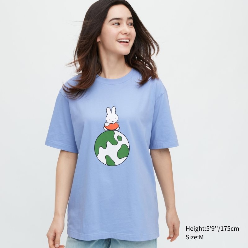 Blue Uniqlo Peace For All Dick Bruna Short-sleeve Graphic Men T Shirts | 2874678