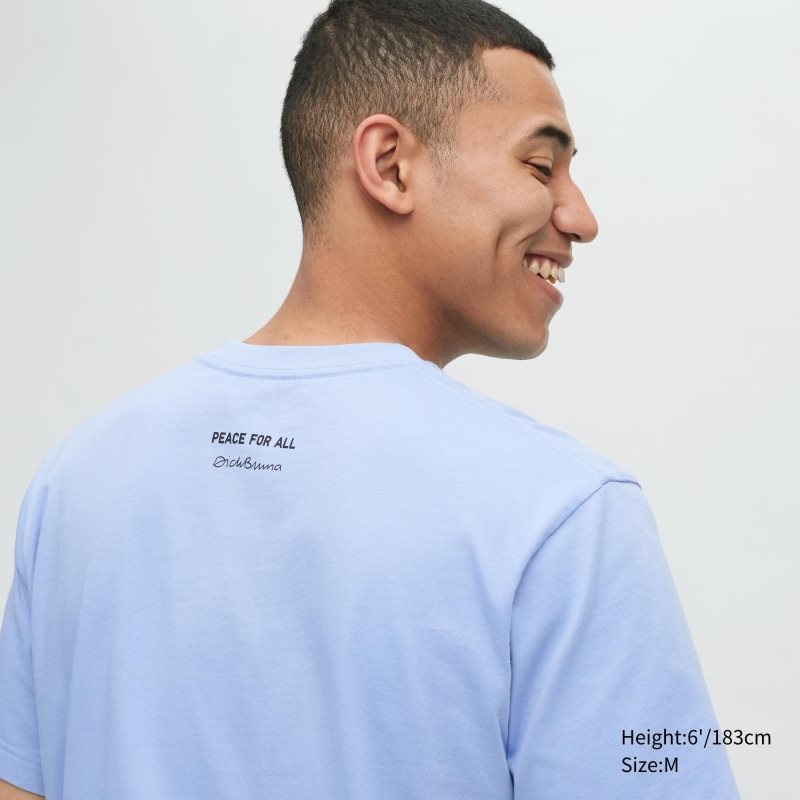 Blue Uniqlo Peace For All Dick Bruna Short-sleeve Graphic Men T Shirts | 2874678