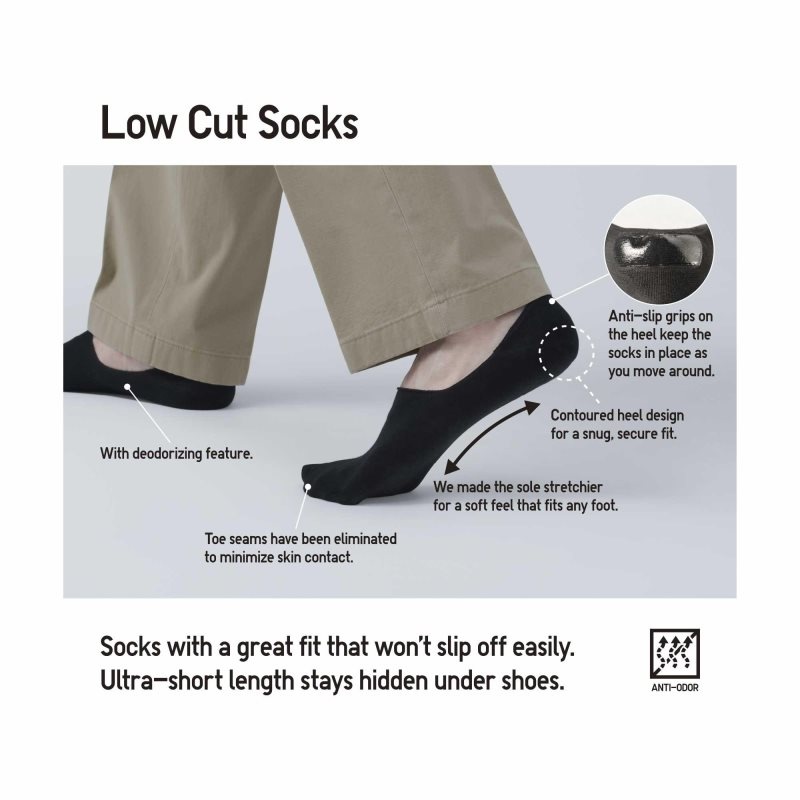 Blue Uniqlo Pile Low Cut Men Socks | 5258875