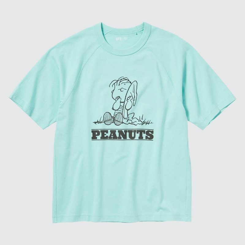 Blue Uniqlo Retro Peanuts Ut Oversized Short-sleeve Graphic Men T Shirts | 354963