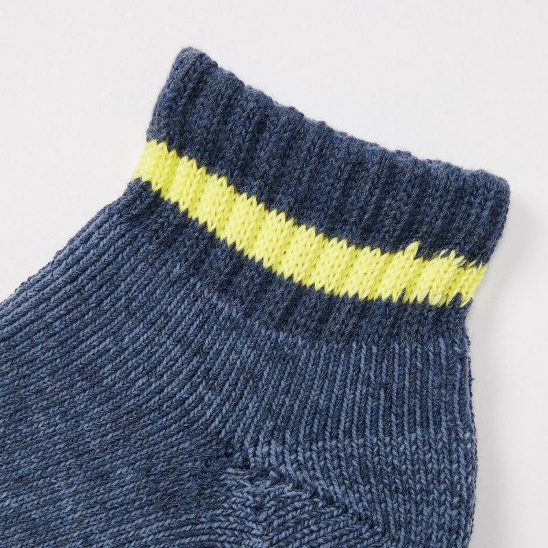 Blue Uniqlo Soft Pile Short Men Socks | 4808806