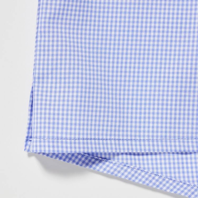Blue Uniqlo Woven Checked Boxer Men Underwear | 6433502