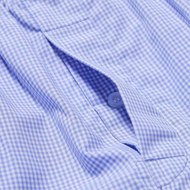 Blue Uniqlo Woven Checked Boxer Men Underwear | 6433502