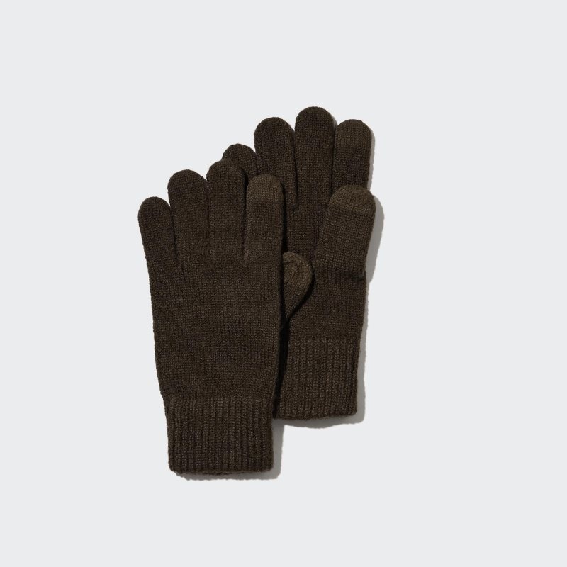 Brown Uniqlo HEATTECH Men Gloves | 527337