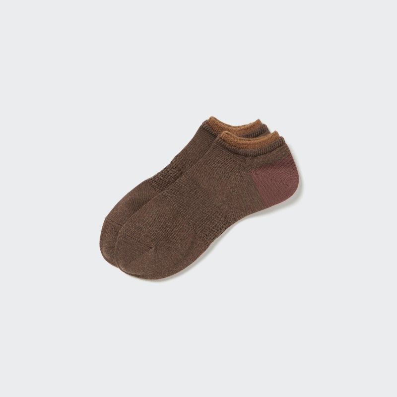 Brown Uniqlo Layered Short Men Socks | 8672388