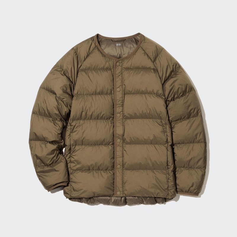 Brown Uniqlo Recycled Down Men Jackets | 8365864