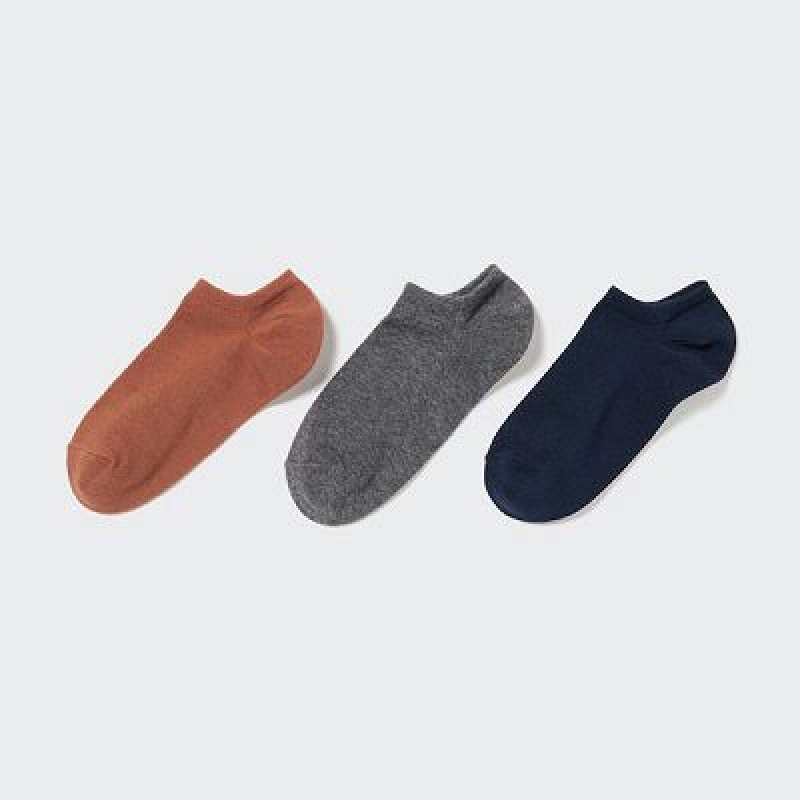 Brown Uniqlo Short (3 Pairs) Women Socks | 6418964