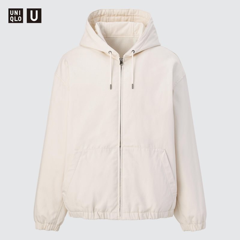 Brown Uniqlo U Zip-up Men Jackets | 2688786