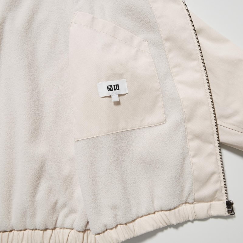 Brown Uniqlo U Zip-up Men Jackets | 2688786
