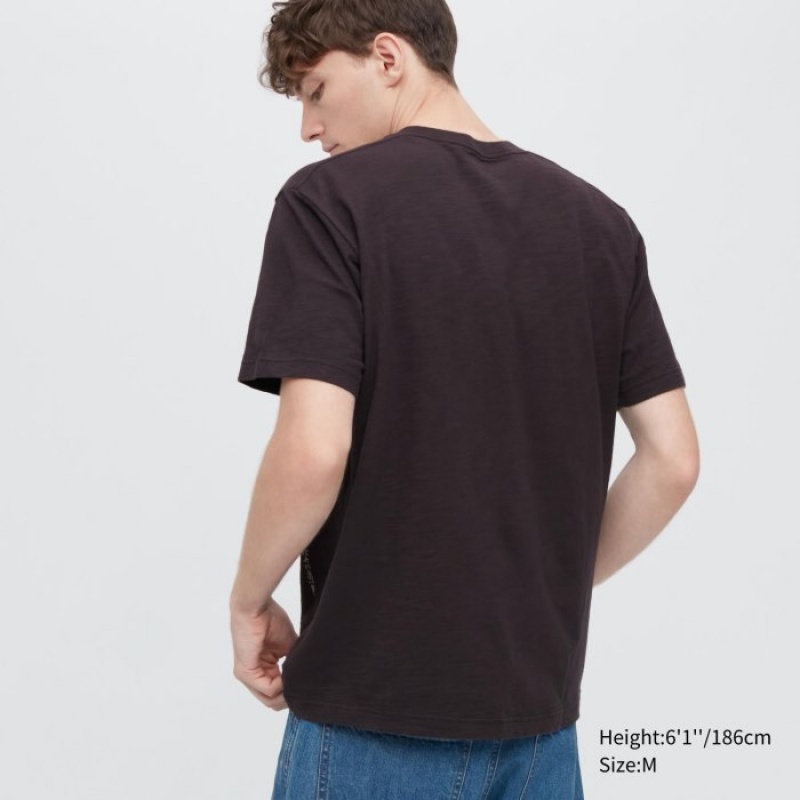 Brown Uniqlo Ukiyo-e UT Short-Sleeve Women T Shirts | 3551427
