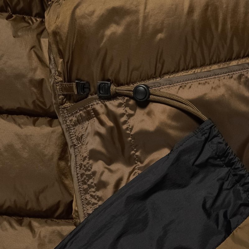 Brown Uniqlo Ultra Light Down 3d Cut Wide Quilt Color Block Men Jackets | 2155874