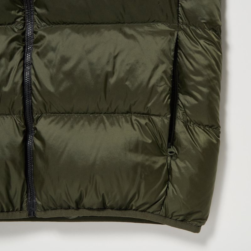 Brown Uniqlo Ultra Light Down Color Block Men Vest | 8035259