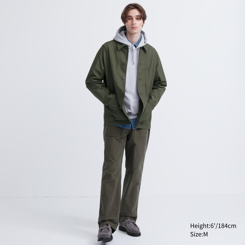 Brown Uniqlo Utility Men Jackets | 3145503