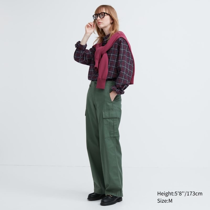 Burgundy Uniqlo Extra Fine Cotton Broadcloth Checked Long-sleeve Men Shirts | 9310063