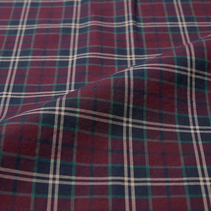 Burgundy Uniqlo Extra Fine Cotton Broadcloth Checked Long-sleeve Men Shirts | 9310063