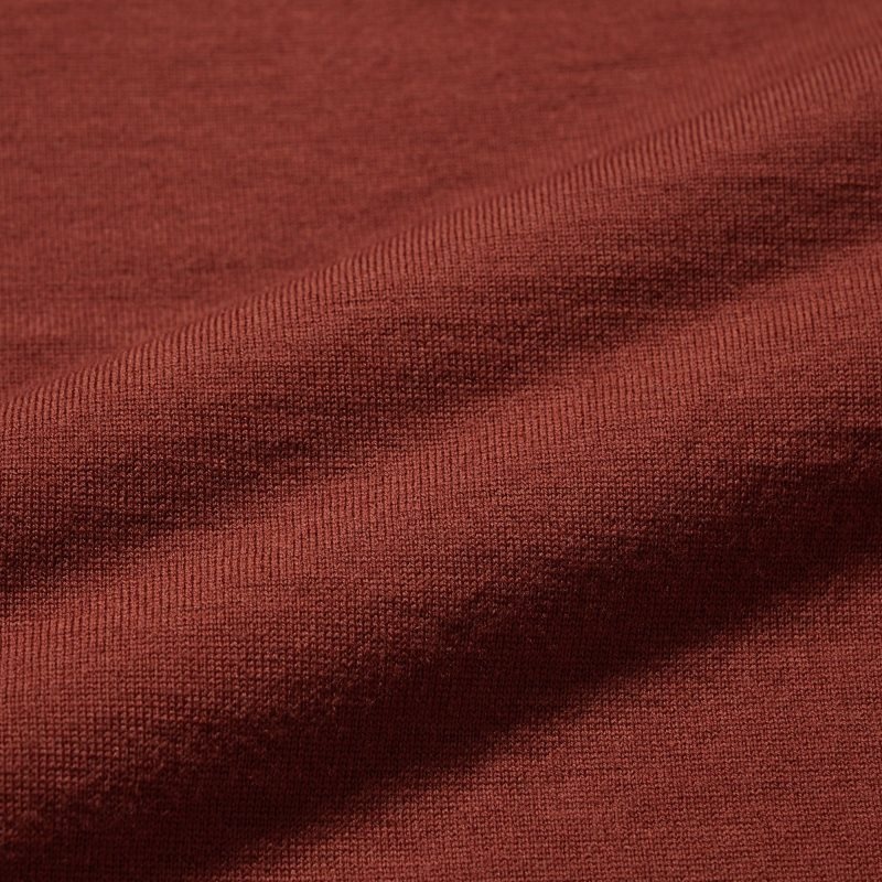 Burgundy Uniqlo Extra Fine Merino V-neck Men Sweaters | 1785253