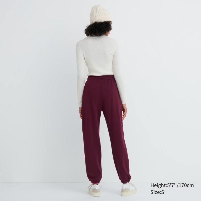Burgundy Uniqlo Jogger Women Pants | 637996