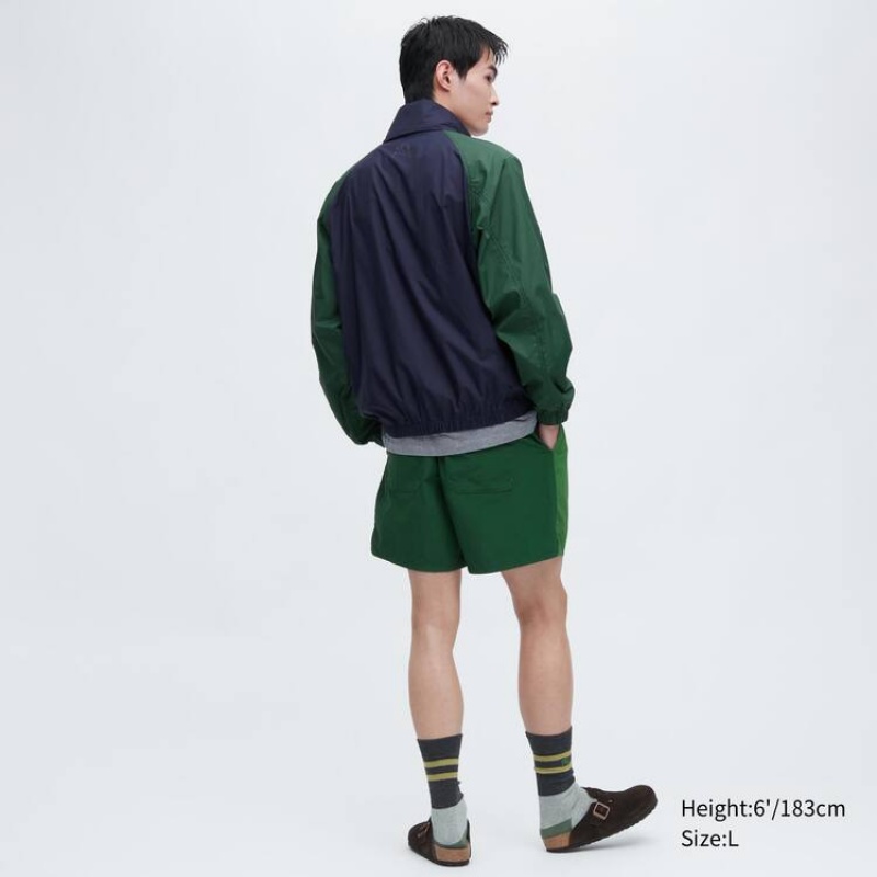 Green Uniqlo Jw Anderson Colour Block Active Utility Men Shorts | 597534