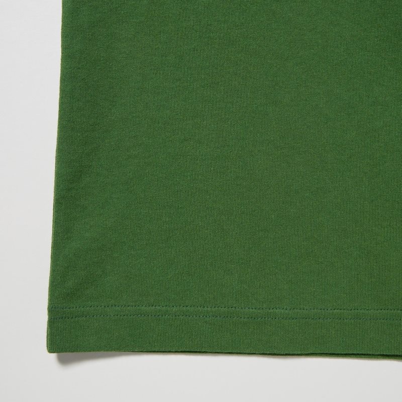Green Uniqlo L.A. Eats Ut Oversized Short-sleeve Graphic Pizzanista! Men T Shirts | 8329486