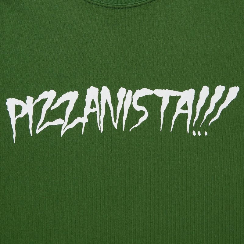 Green Uniqlo L.A. Eats Ut Oversized Short-sleeve Graphic Pizzanista! Men T Shirts | 8329486
