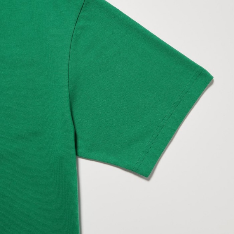 Green Uniqlo Peace For All Short-sleeve Graphic Christophe Lemaire Women T Shirts | 2761392