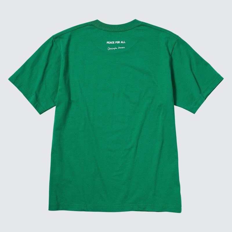 Green Uniqlo Peace For All Short-sleeve Graphic Christophe Lemaire Men T Shirts | 5546001