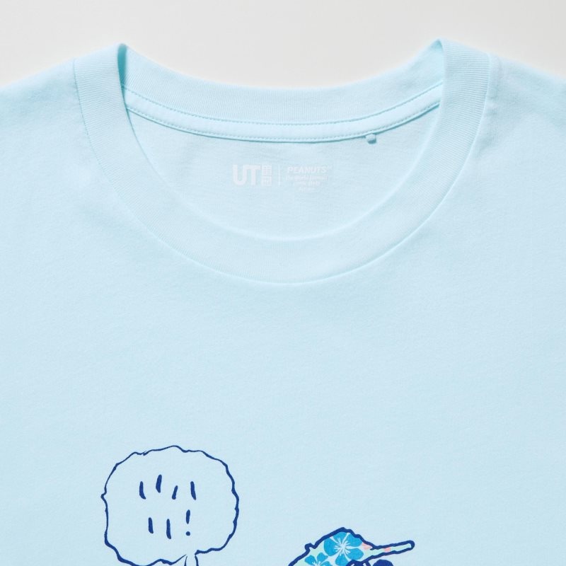 Green Uniqlo Peanuts Hawaii Ut Short Sleeve Graphic Men T Shirts | 163972