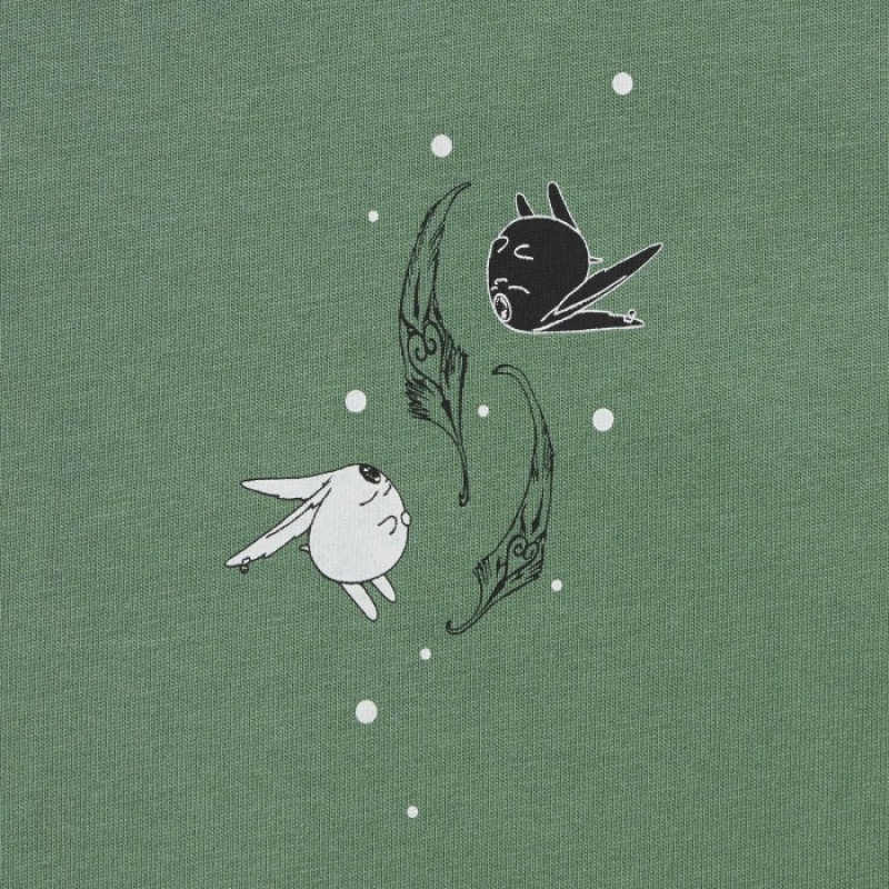 Green Uniqlo The World of CLAMP UT Short Sleeve Women T Shirts | 3879242