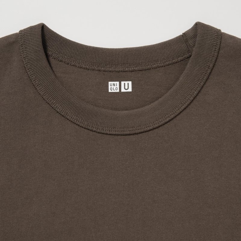Green Uniqlo U Crew Neck Short-sleeve Men T Shirts | 326384