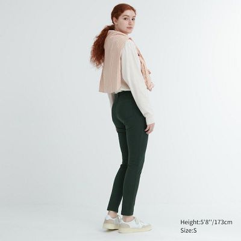 Green Uniqlo Ultra Stretch Women Pants | 1582629