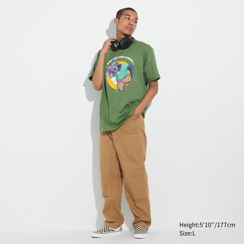 Green Uniqlo Utgp2023: Magic For All Ut Short-sleeve Graphic Psychkennedy Men T Shirts | 5902821