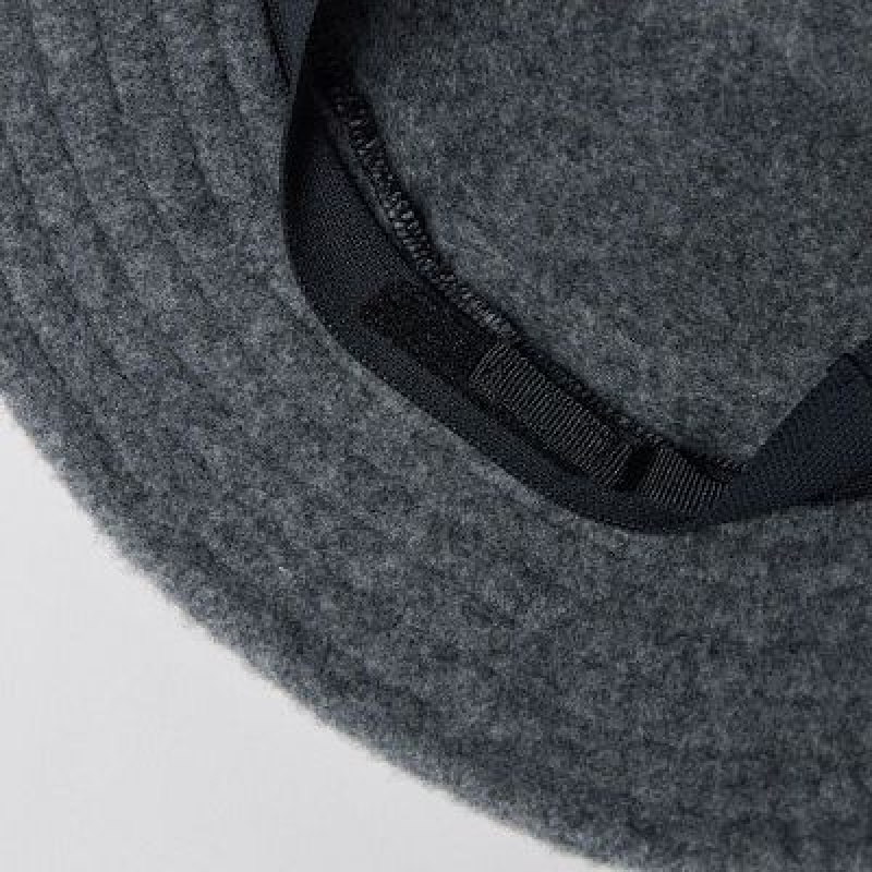 Grey Uniqlo Adjustable Wool Bucket Women Hats | 2155414